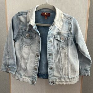 🛼🩵7 FOR ALL MANKIND CLASSIC CHILDRENS LIGHT WASH JEAN JACKET SIZE 18M🛼🩵